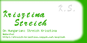 krisztina streich business card